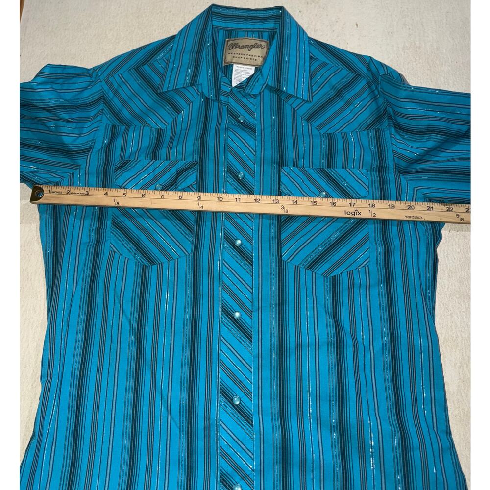 Wrangler men’s  western fashion snap button long sleeve shirt - Picture 5 of 15